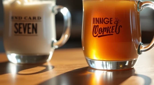 Decorated mugs